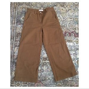 Everlane The Wide Leg Crop Pant in Ochre